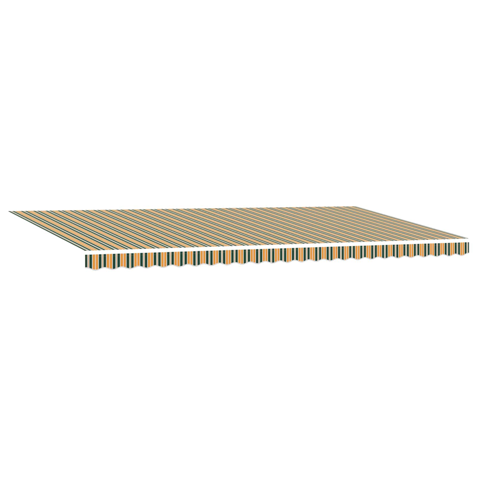 Einziehbare Markise Grün und Gelb 600 x 300 cm Stoff