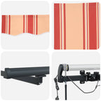 Markisenstoff Gelb und Orange 600 x 350 cm Polyester
