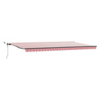 Markisenstoff Rot und Weiß 600 x 350 cm Polyester