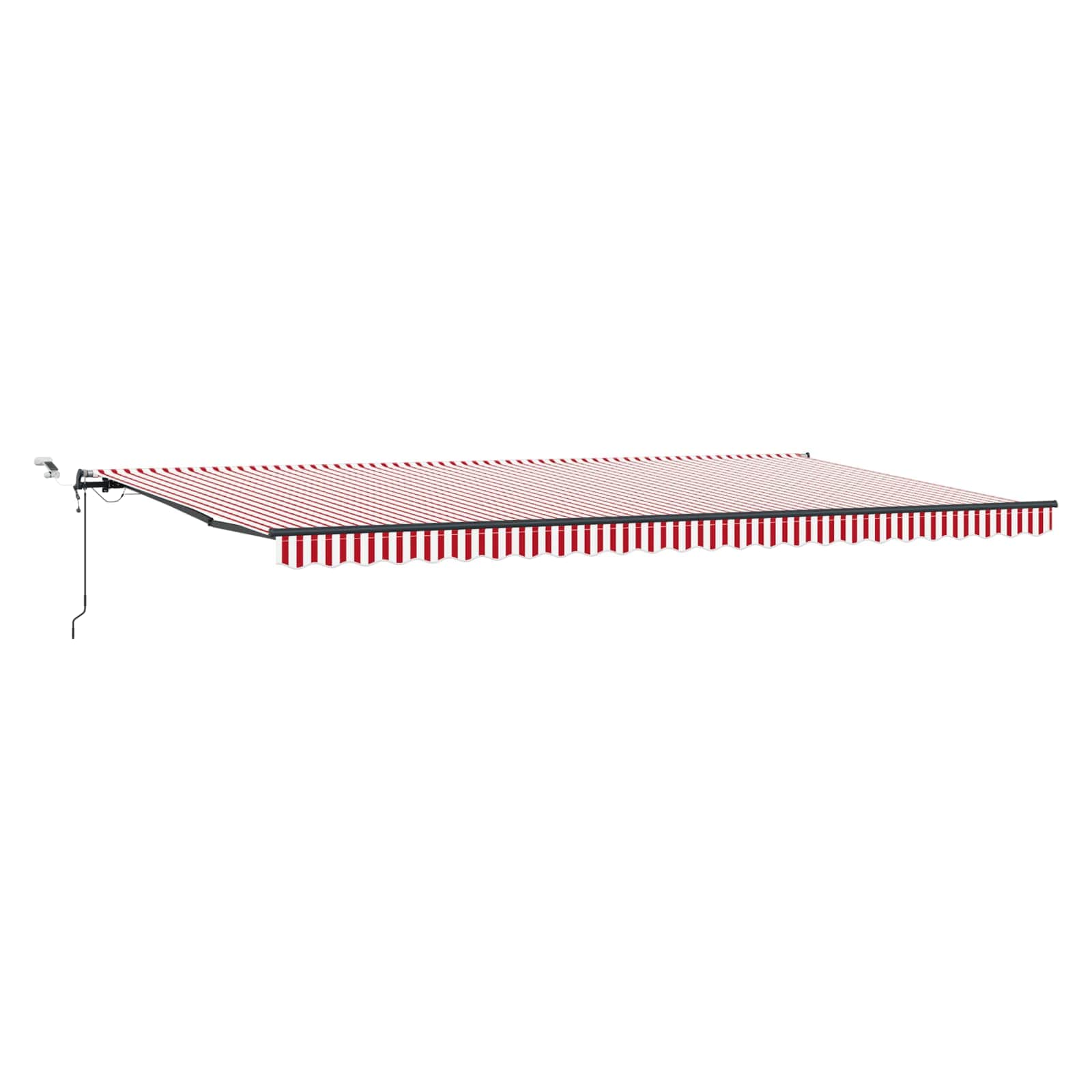 Markisenstoff Rot und Weiß 600 x 350 cm Polyester