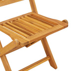 Garten Bistro Set 3 pcs Braun Massivholz Akazie
