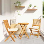 Garten Bistro Set 3 pcs Braun Massivholz Akazie