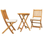 Garten Bistro Set 3 pcs Braun Massivholz Akazie