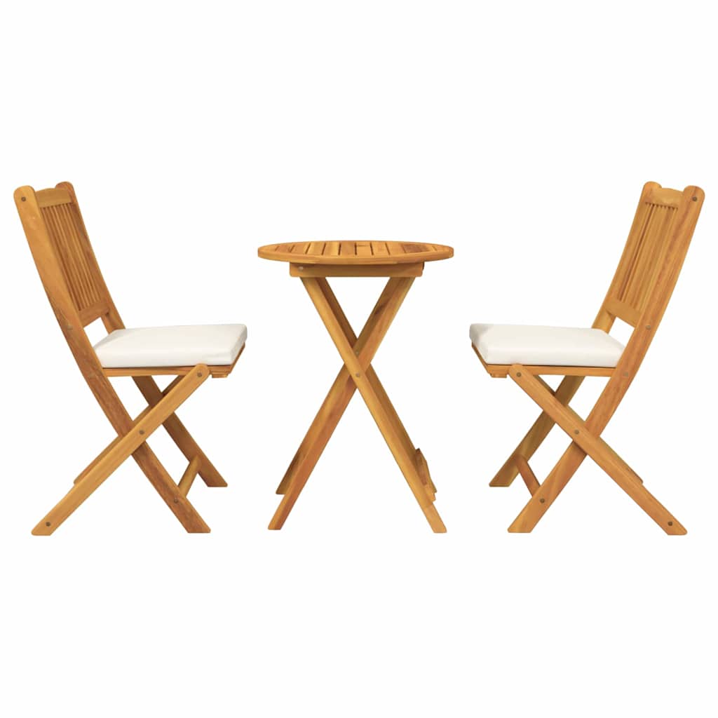 Garten Bistro Set 3 pcs Braun Massivholz Akazie