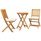 Garten Bistro Set 3 pcs Braun Massivholz Akazie