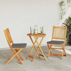 Garten Bistro Set 3 pcs Braun Massivholz Akazie