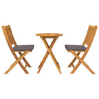 Garten Bistro Set 3 pcs Braun Massivholz Akazie