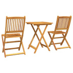 Garten Bistro Set 3 pcs Braun Massivholz Akazie