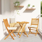 Garten Bistro Set 3 pcs Braun Massivholz Akazie