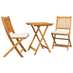 Garten Bistro Set 3 pcs Braun Massivholz Akazie