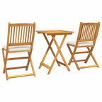 Garten Bistro Set 3 pcs Braun Massivholz Akazie
