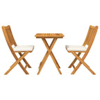 Garten Bistro Set 3 pcs Braun Massivholz Akazie