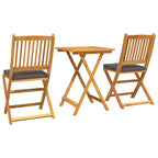 Garten Bistro Set 3 pcs Braun Massivholz Akazie