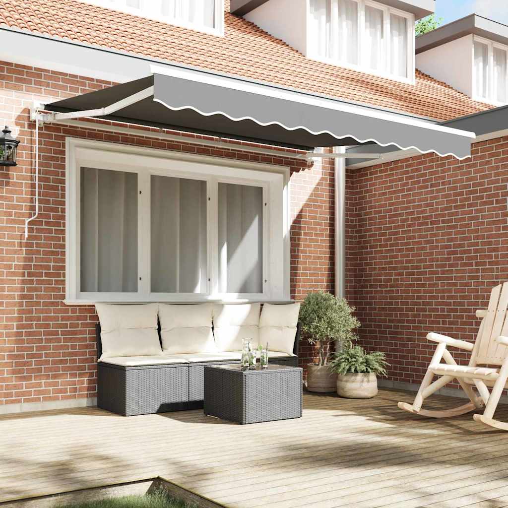 Markisenrahmen Verstellbar Weiß 3,5 x 2 m Stahl