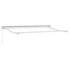 Markisenrahmen Verstellbar Weiß 3,5 x 2 m Stahl