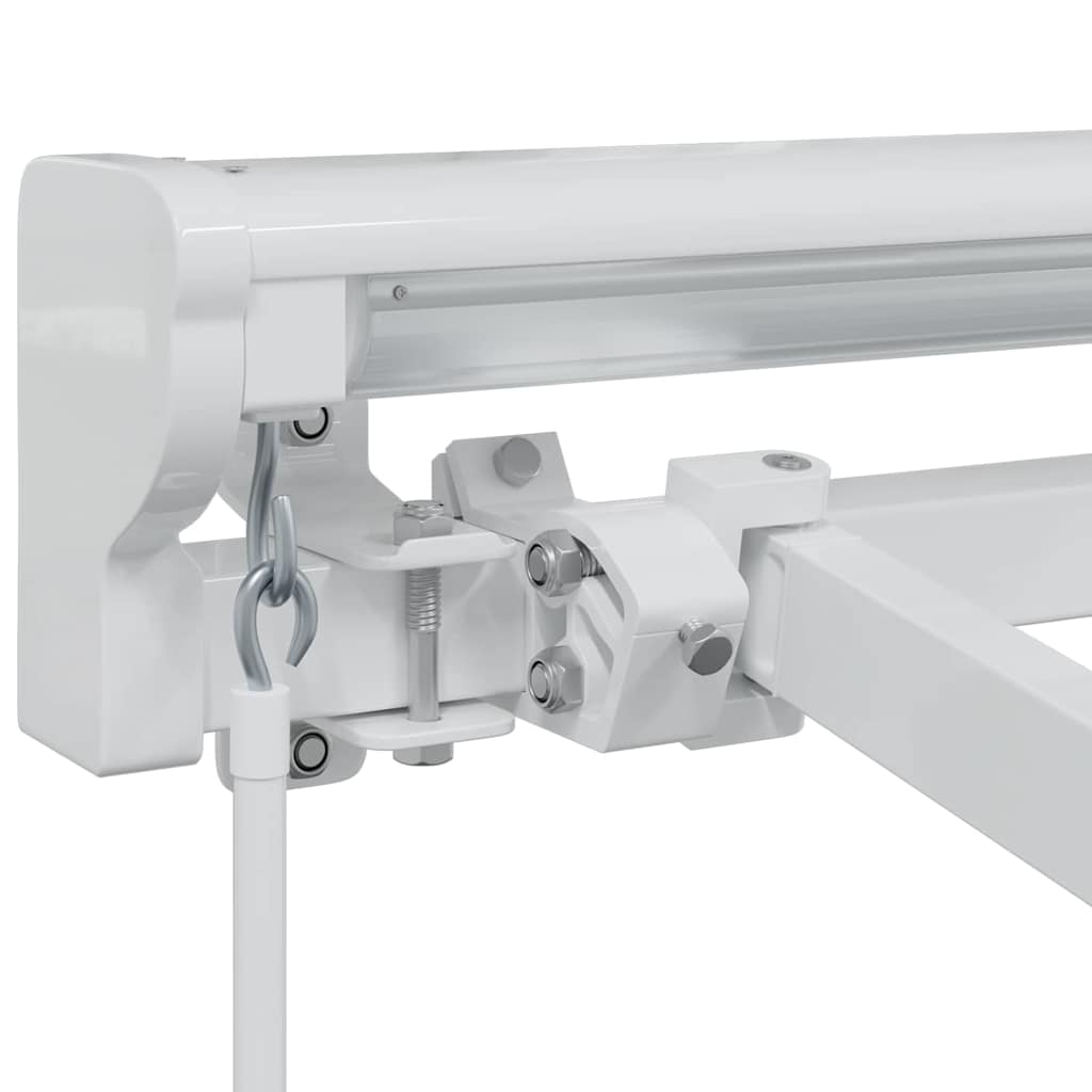 Markisenrahmen Verstellbar Weiß 4 x 2 m Stahl