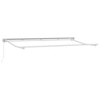 Markisenrahmen Verstellbar Weiß 4 x 2 m Stahl
