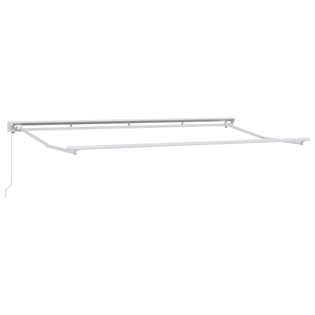 Markisenrahmen Verstellbar Weiß 4 x 2 m Stahl