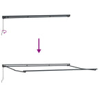 Markisenrahmen Verstellbar Anthrazit 5 x 3 m Stahl