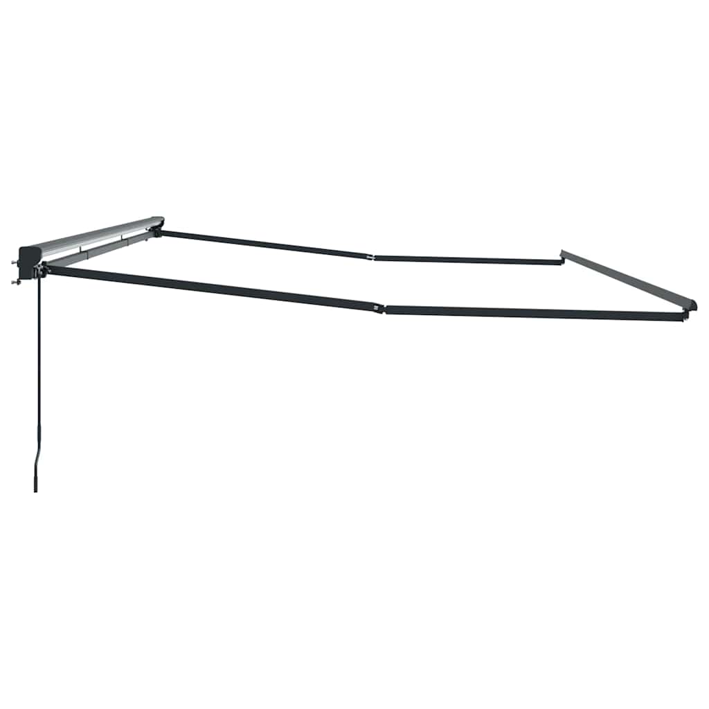 Markisenrahmen Verstellbar Anthrazit 5 x 3 m Stahl