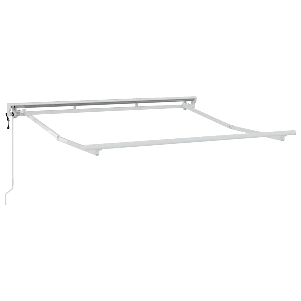 Markisenrahmen Verstellbar Weiß 2,5 x 2 m Stahl