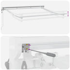 Markisenrahmen Verstellbar Weiß 2,5 x 2 m Stahl