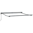 Markisenrahmen Verstellbar Anthrazit 3,5 x 2,5 m Stahl