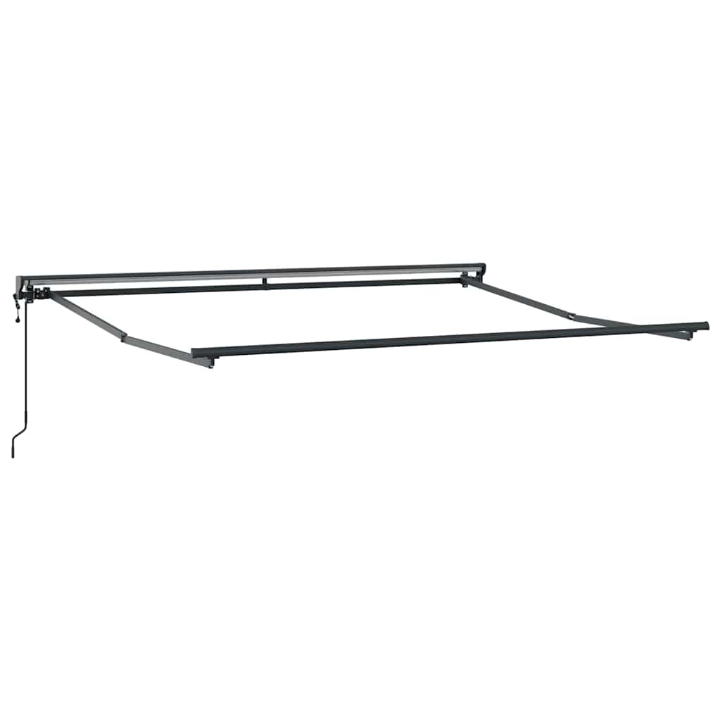 Markisenrahmen Verstellbar Anthrazit 3,5 x 2,5 m Stahl