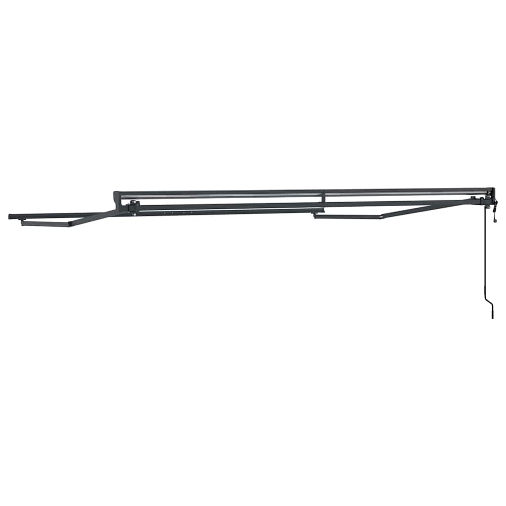 Markisenrahmen Verstellbar Anthrazit 3,5 x 2,5 m Stahl