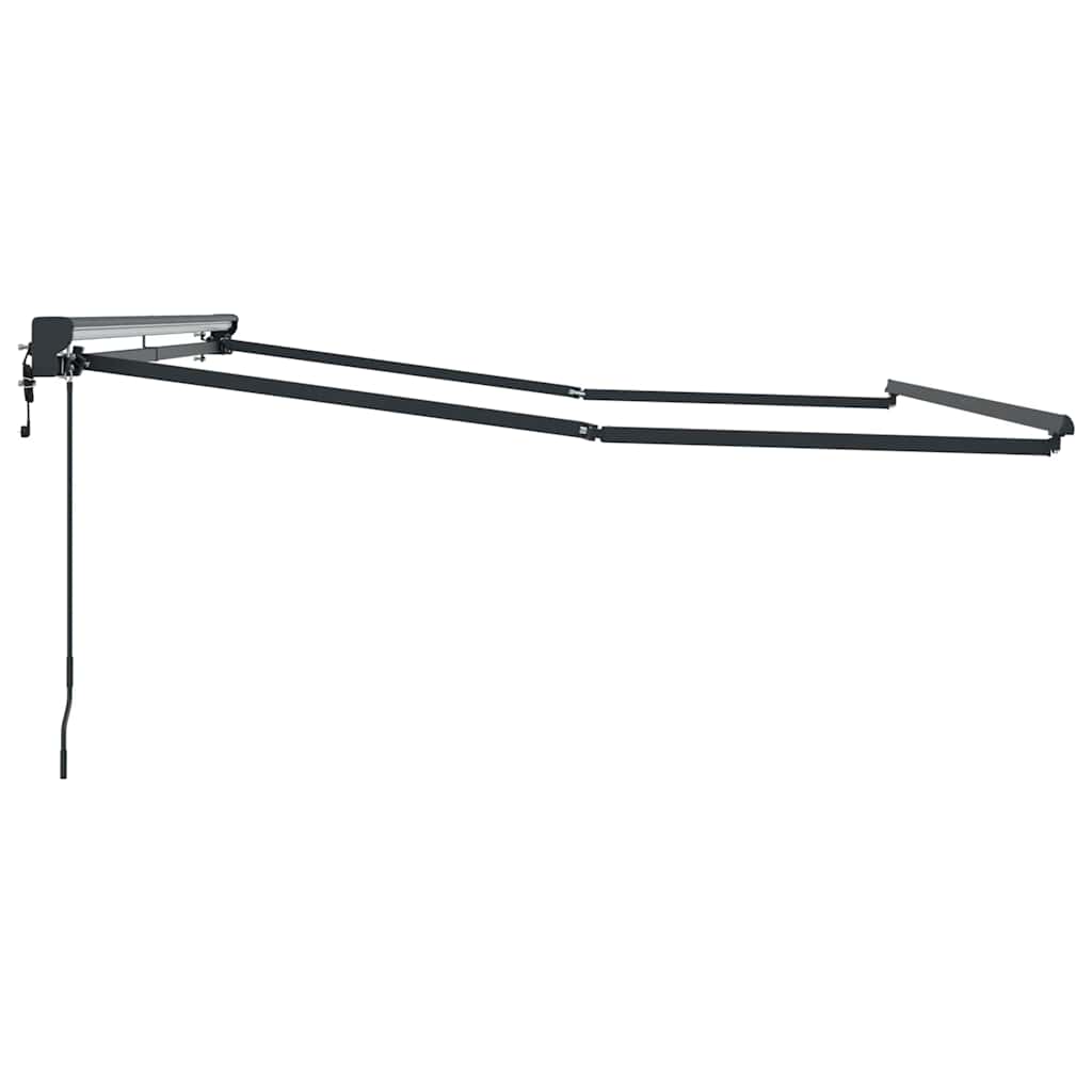 Markisenrahmen Verstellbar Anthrazit 3,5 x 2,5 m Stahl