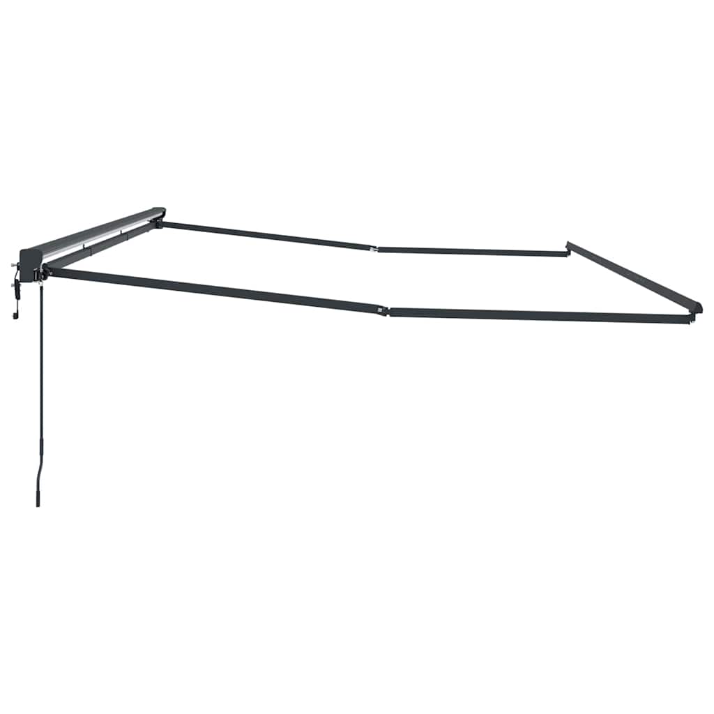 Markisenrahmen Verstellbar Anthrazit 5 x 3 m Stahl