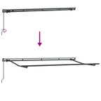 Markisenrahmen Anthrazit 4 x 2 m Metall