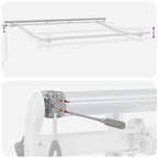 Markisenrahmen Weiß 3 x 2 m Metall