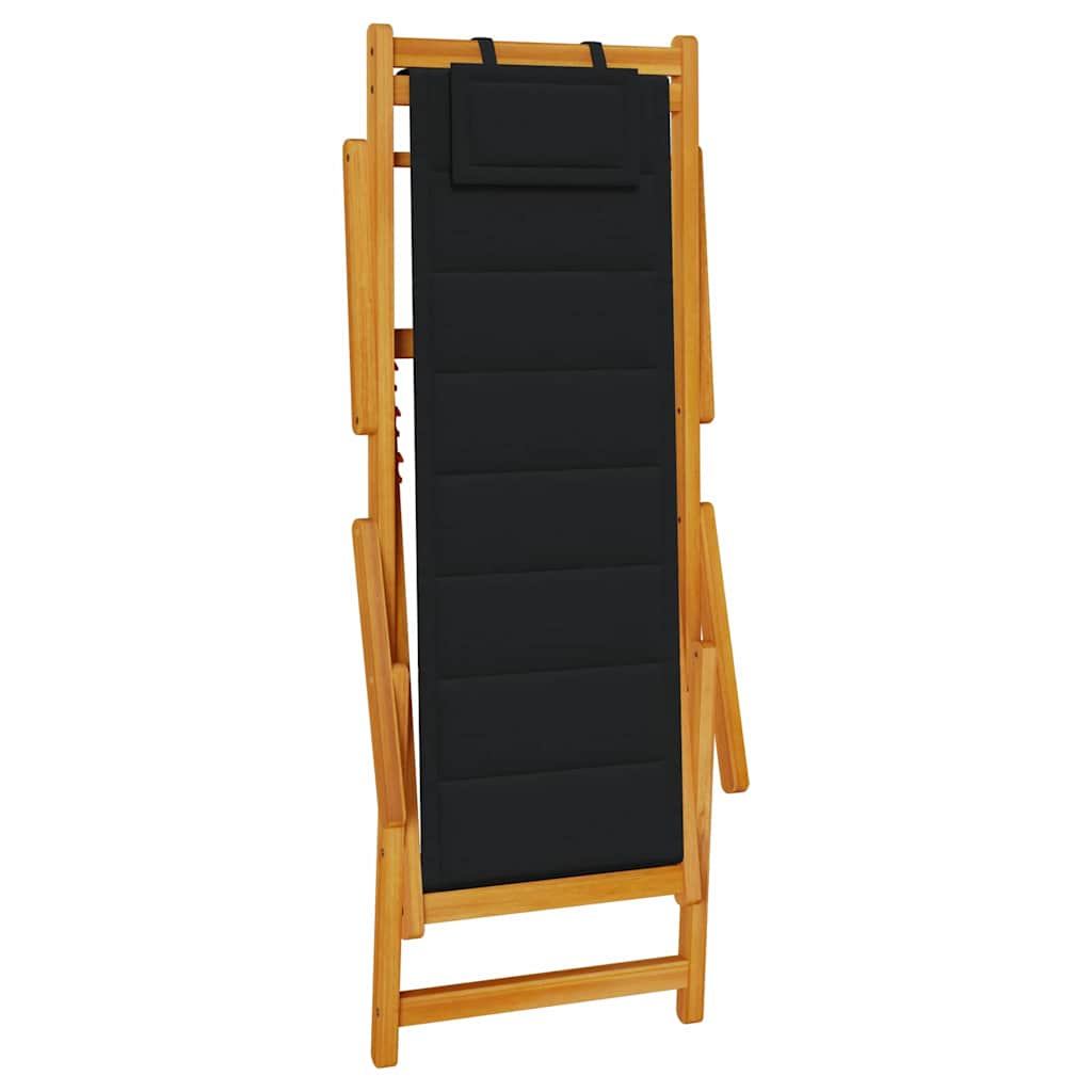 Liegestuhl mit Kissen 2 pcs Braun Massivholz Akazie