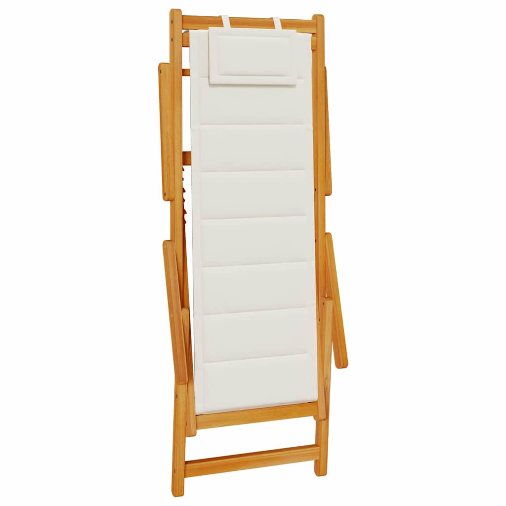 Liegestuhl mit Kissen 2 pcs Braun Massivholz Akazie