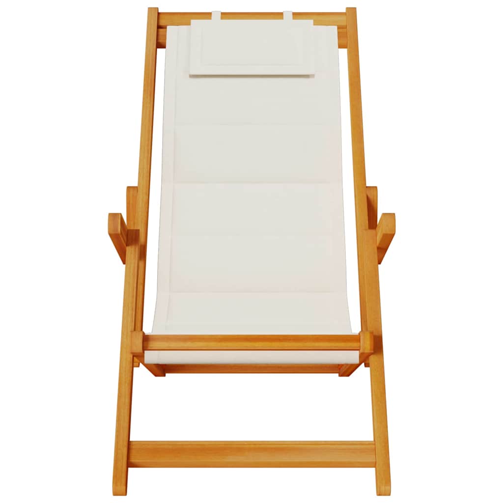 Liegestuhl mit Kissen 2 pcs Braun Massivholz Akazie