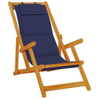 Liegestuhl mit Kissen 2 pcs Braun Massivholz Akazie