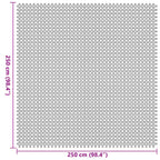 Zeltteppich Anthrazit 250 x 250 cm Polyester
