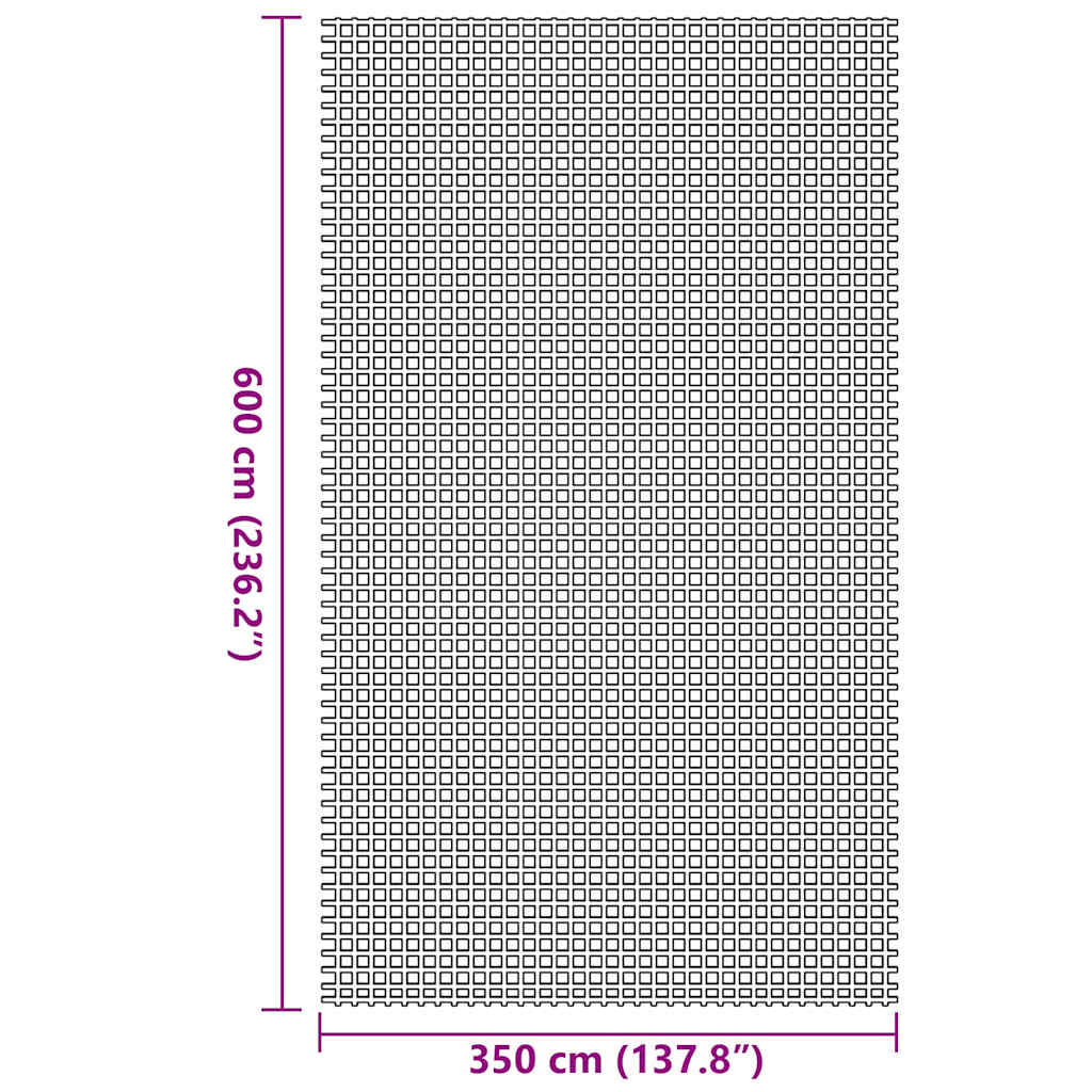 Zeltteppich Blau 600 x 350 cm Polyester