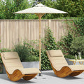 Garten-Sonnenschirm Cremeweiß Ø 180 x 230 cm Bambus