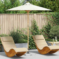 Garten-Sonnenschirm Cremeweiß Ø 217 x 230 cm Bambus