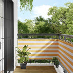 Balkon-Sichtschutz Gelb und Weiß Gestreift 75x1000 cm