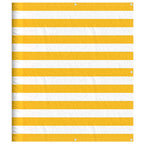 Balkon-Sichtschutz Gelb und Weiß Gestreift 120x700 cm