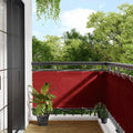 Balkon-Sichtschutz Rot 75x800 cm 100 % Polyester-Oxford