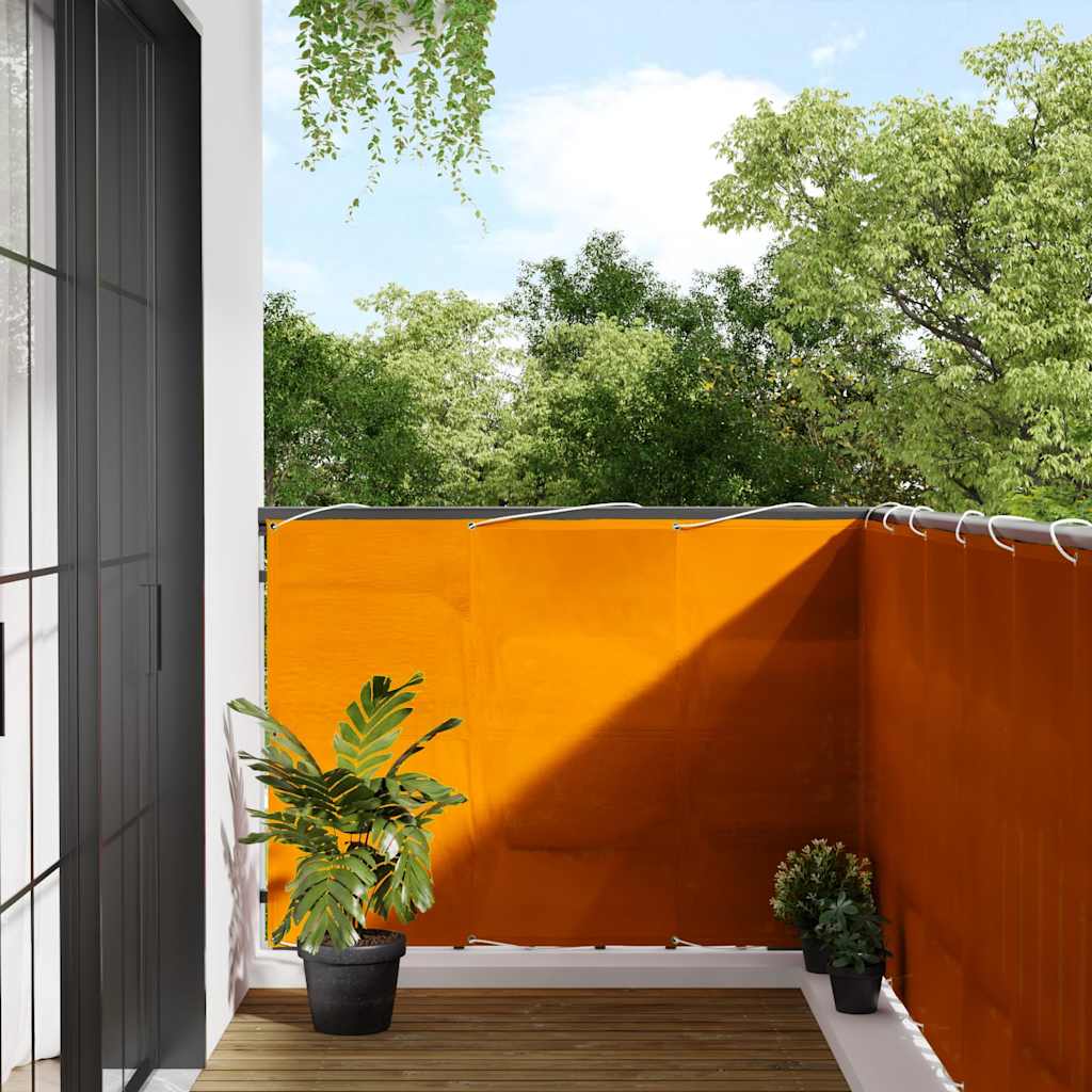 Balkon-Sichtschutz Orange 120x700 cm 100% Polyester-Oxford