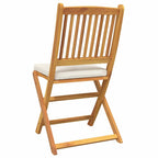 Klappstuhl 4 pcs Weiß 49 x 57,5 x 92 cm Massivholz Akazie