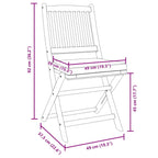 Klappstuhl 4 pcs Weiß 49 x 57,5 x 92 cm Massivholz Akazie