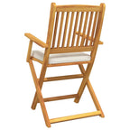 Klappstuhl 4 pcs Weiß 49 x 57,5 x 92 cm Massivholz Akazie