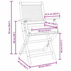Klappstuhl 6 pcs Grau 49 x 57,5 x 92 cm Massivholz Akazie