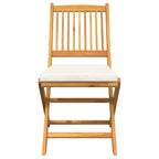 Klappstuhl 8 pcs Weiß 49 x 57,5 x 92 cm Massivholz Akazie